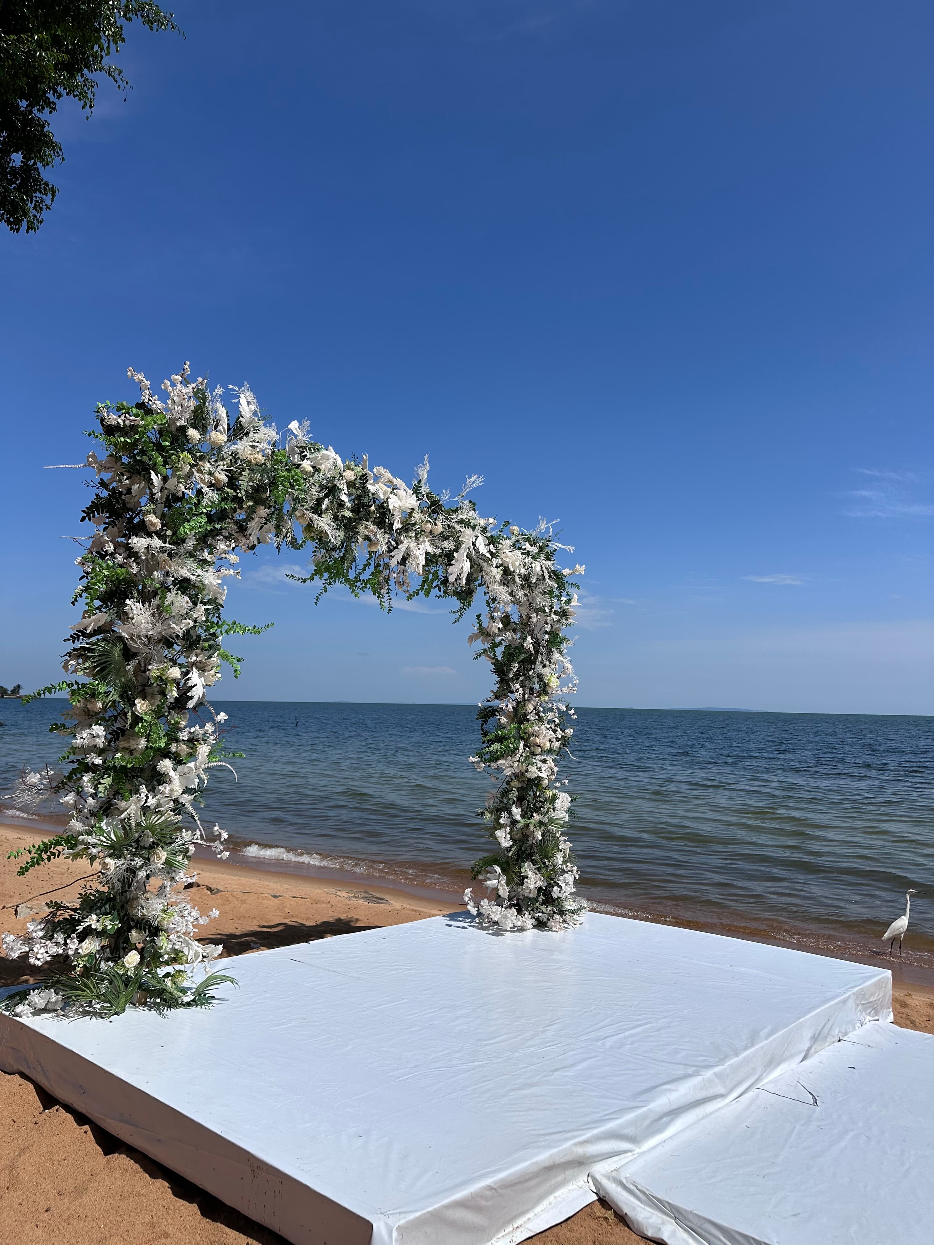 Celebration setup at White Sand Beach