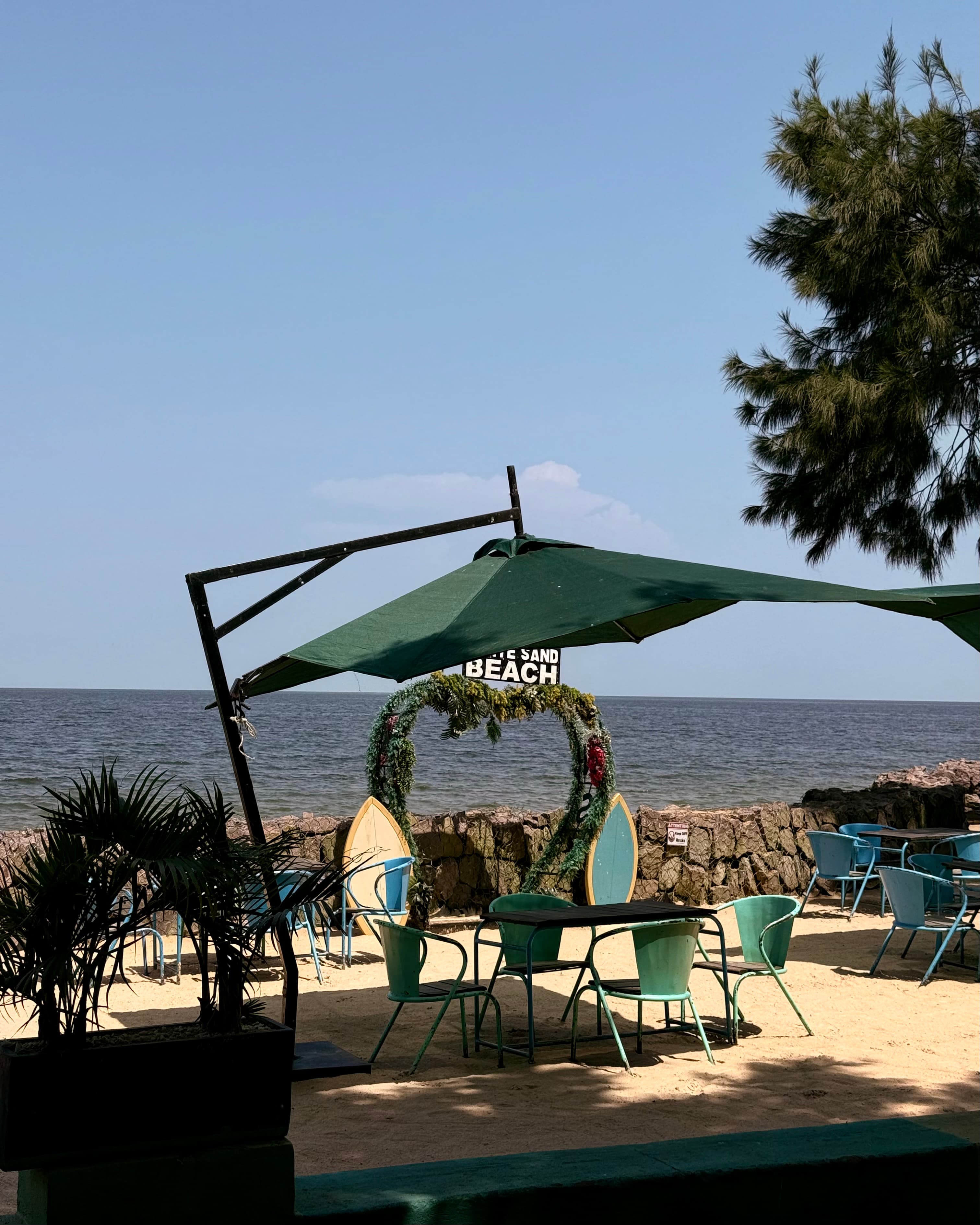 Dining area at White Sand Beach